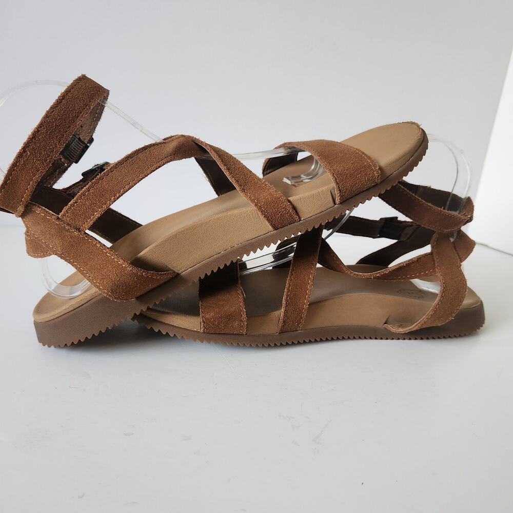 Chaco Rose Brown Suede Gladiator Strappy Sandals Women JCH107812 Buckle SZ 10 - Picture 10 of 15